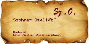 Szohner Otelló névjegykártya